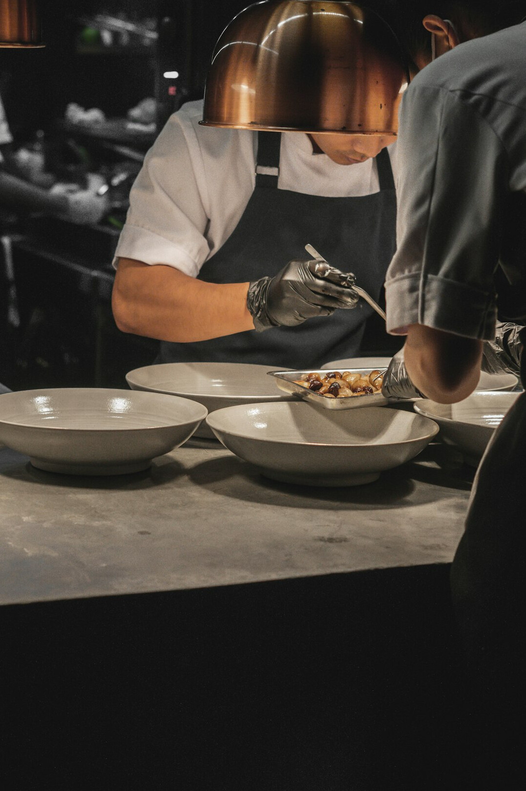 chef preparing gourmet meal