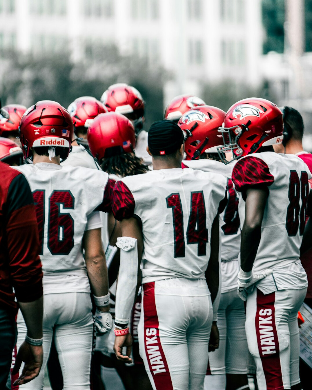 football team huddle